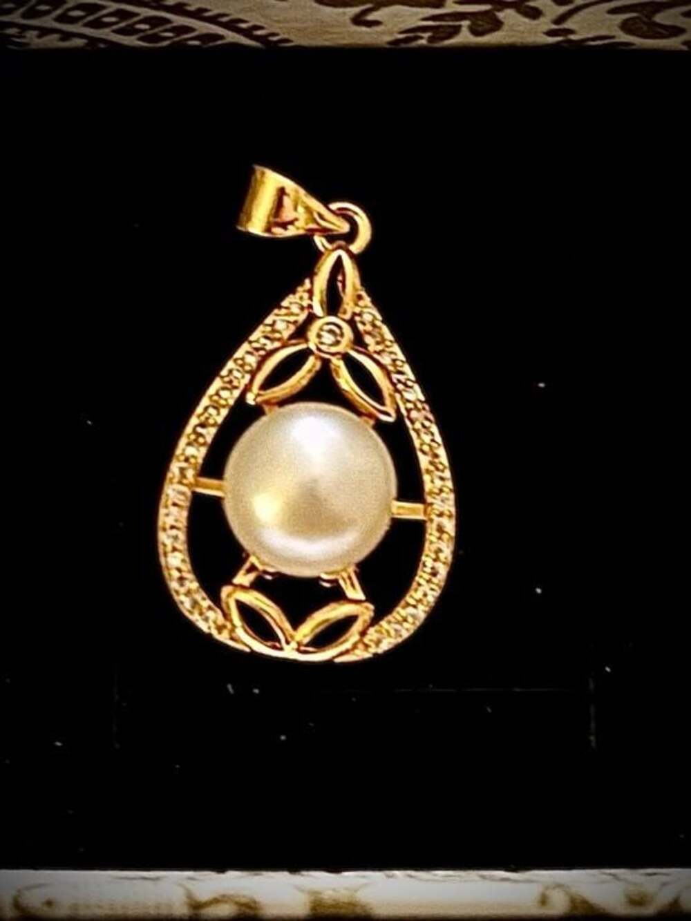 2 for $30 Gold Teardrop Pearl Pendant Necklace - Elegant Women's Necklace